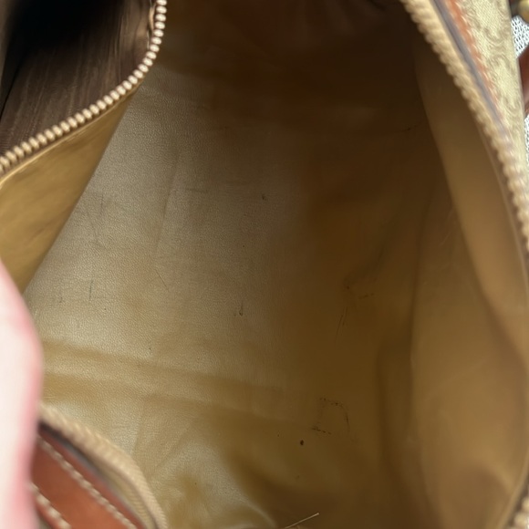 Celine Macadam Chestnut Brown and Tan coated canvas Boston Bag GUC - Picture 14 of 14